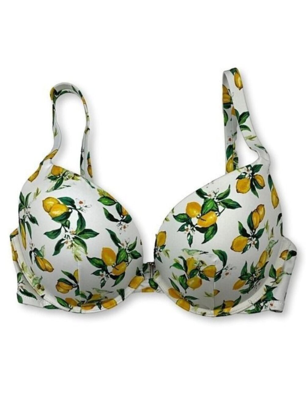 Victoria’s Secret Lemon Print Bikini Top – Size 34D